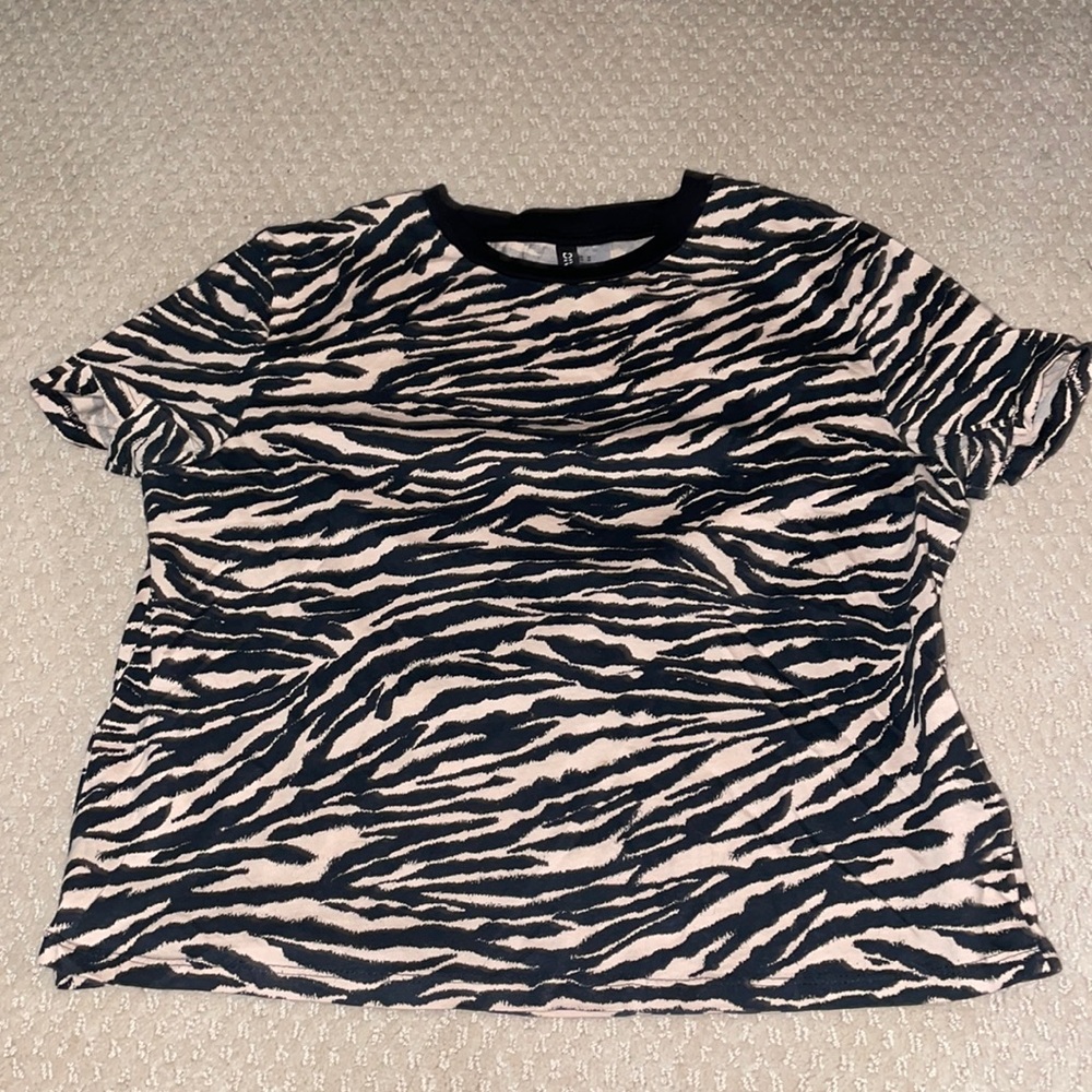 Zebra print crop top
